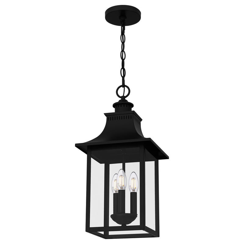 Quoizel CCR1510K Three Light Pendant, Mystic Black