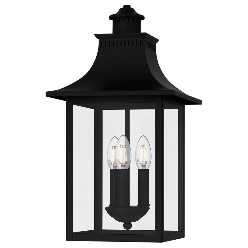 Quoizel CCR1510K Three Light Pendant, Mystic Black
