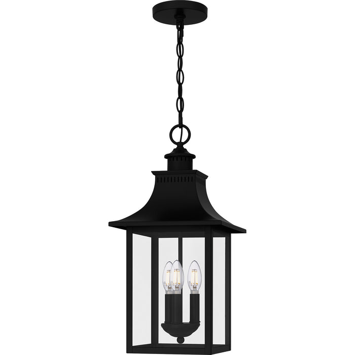 Quoizel CCR1510K Three Light Pendant, Mystic Black