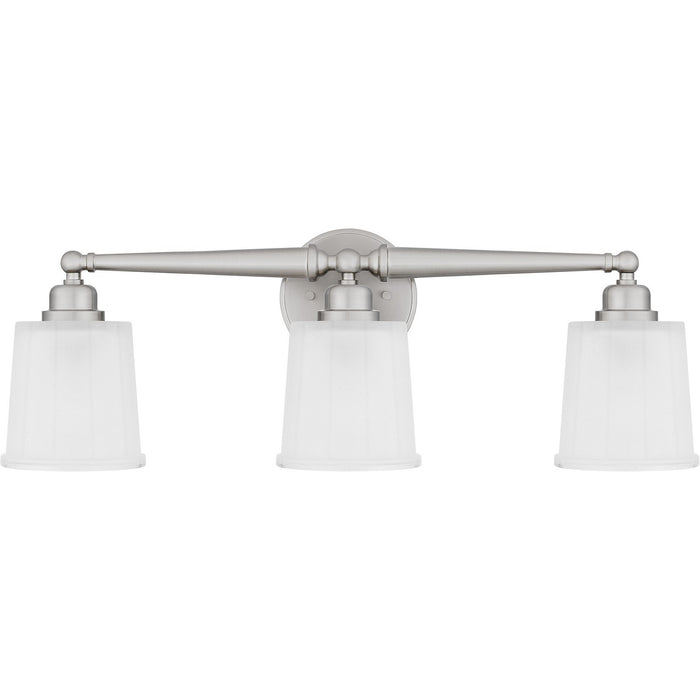 Quoizel CEC8624BN Three Light Bath, Brushed Nickel