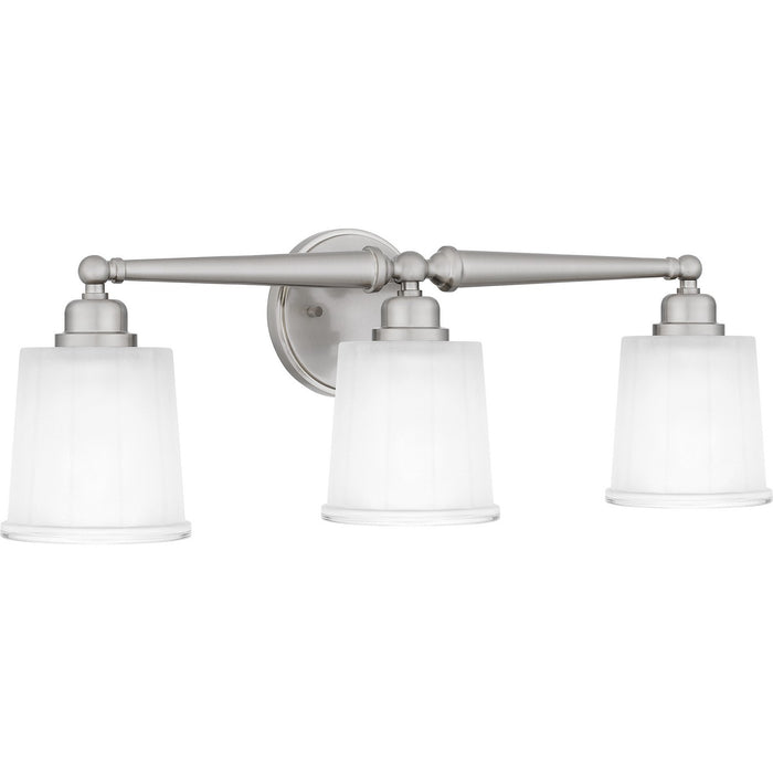 Quoizel CEC8624BN Three Light Bath, Brushed Nickel