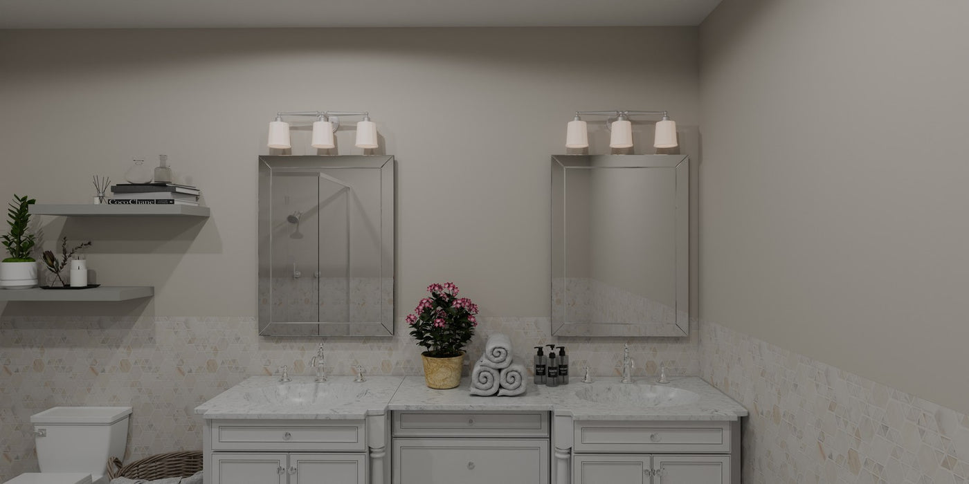 Quoizel CEC8624BN Three Light Bath, Brushed Nickel