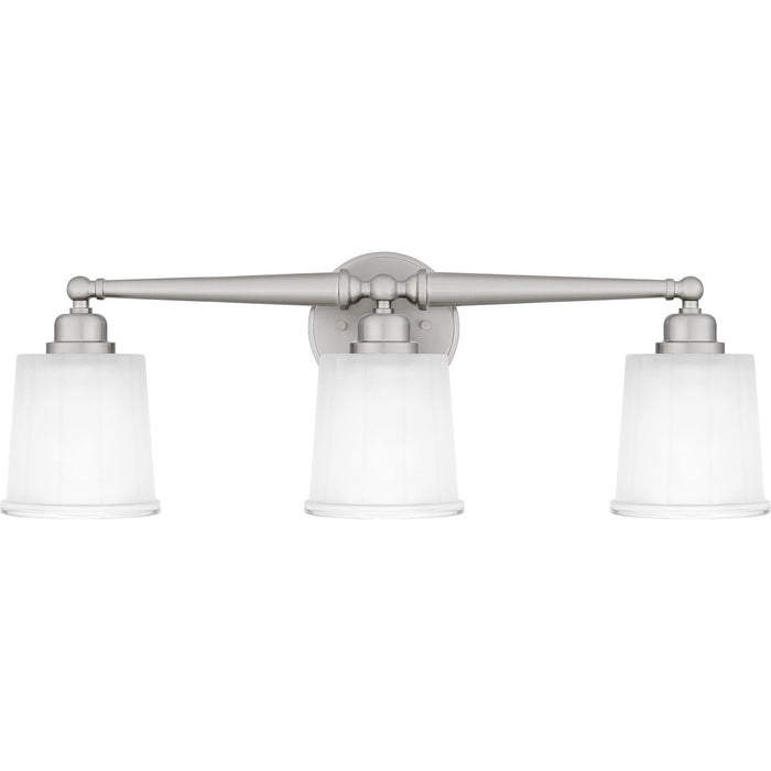 Quoizel CEC8624BN Three Light Bath, Brushed Nickel