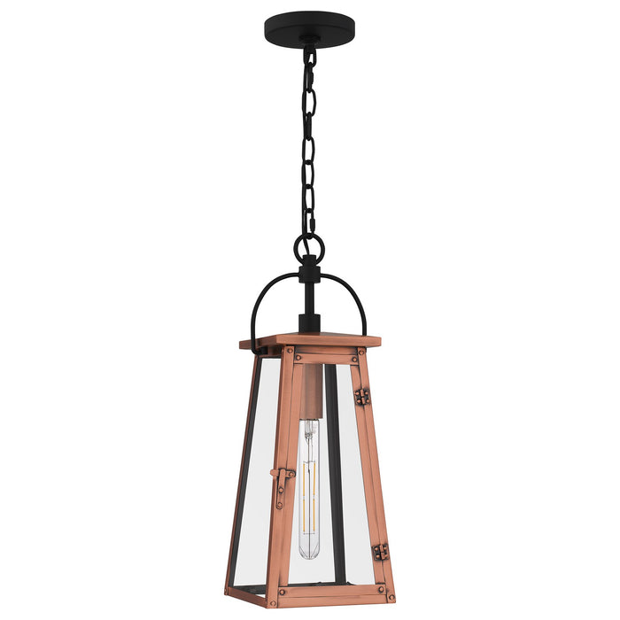 Quoizel CLN1507AC One Light Mini Pendant, Aged Copper
