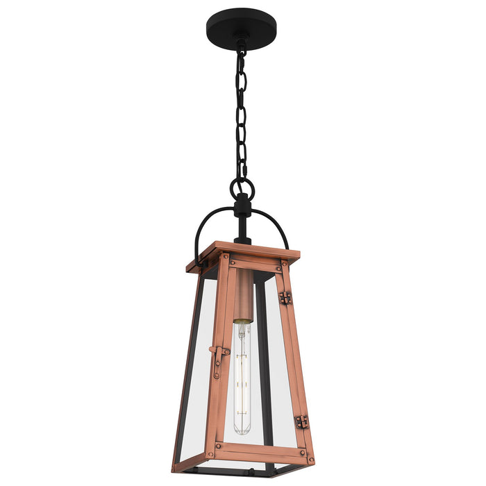 Quoizel CLN1507AC One Light Mini Pendant, Aged Copper