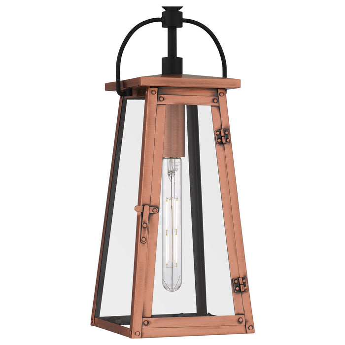 Quoizel CLN1507AC One Light Mini Pendant, Aged Copper