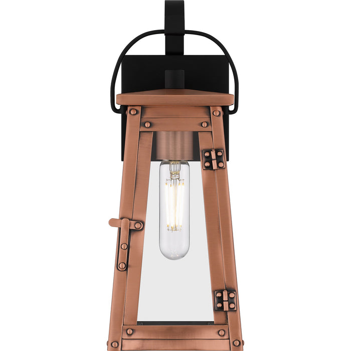 Quoizel CLN8405AC One Light Outdoor Wall Mount, Aged Copper