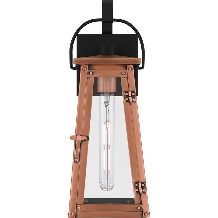 Quoizel CLN8406AC One Light Outdoor Wall Mount, Aged Copper