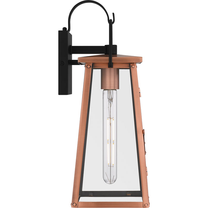 Quoizel CLN8406AC One Light Outdoor Wall Mount, Aged Copper