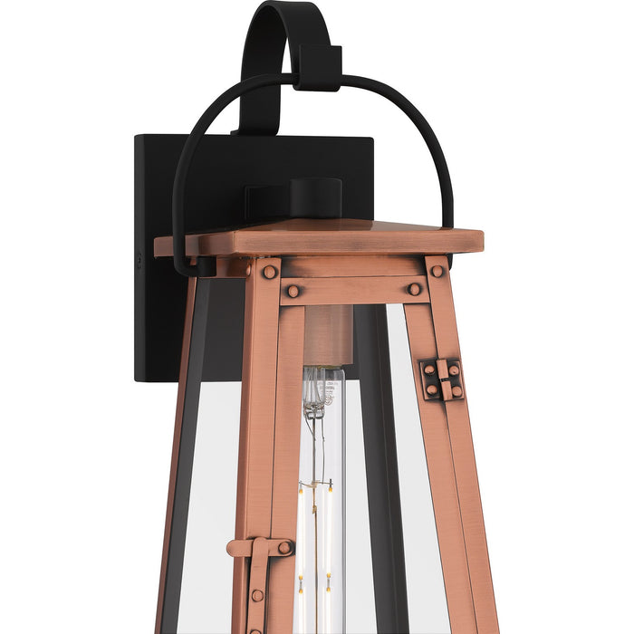 Quoizel CLN8406AC One Light Outdoor Wall Mount, Aged Copper