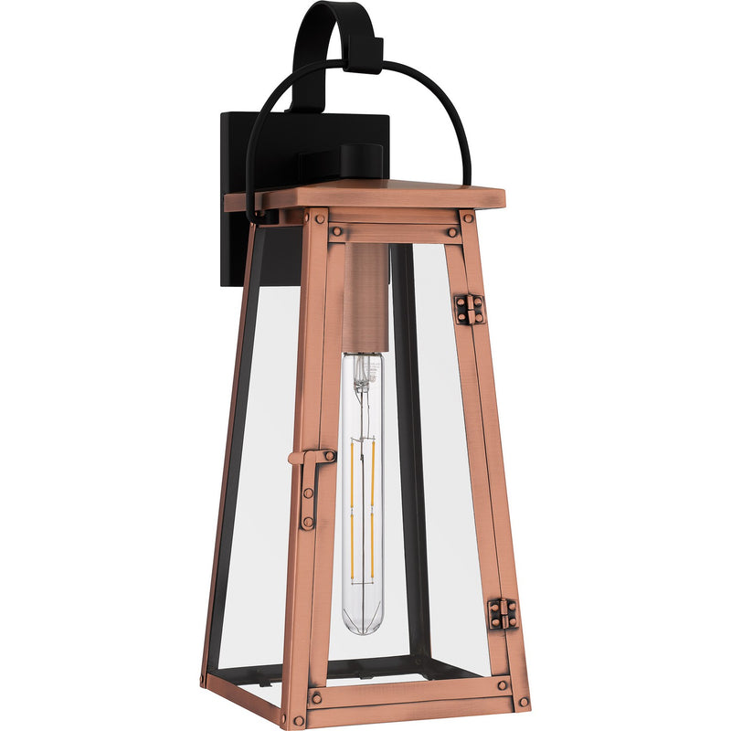 Quoizel CLN8407AC One Light Outdoor Wall Mount, Aged Copper