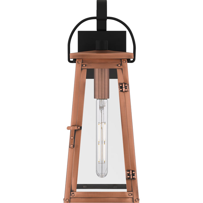 Quoizel CLN8407AC One Light Outdoor Wall Mount, Aged Copper