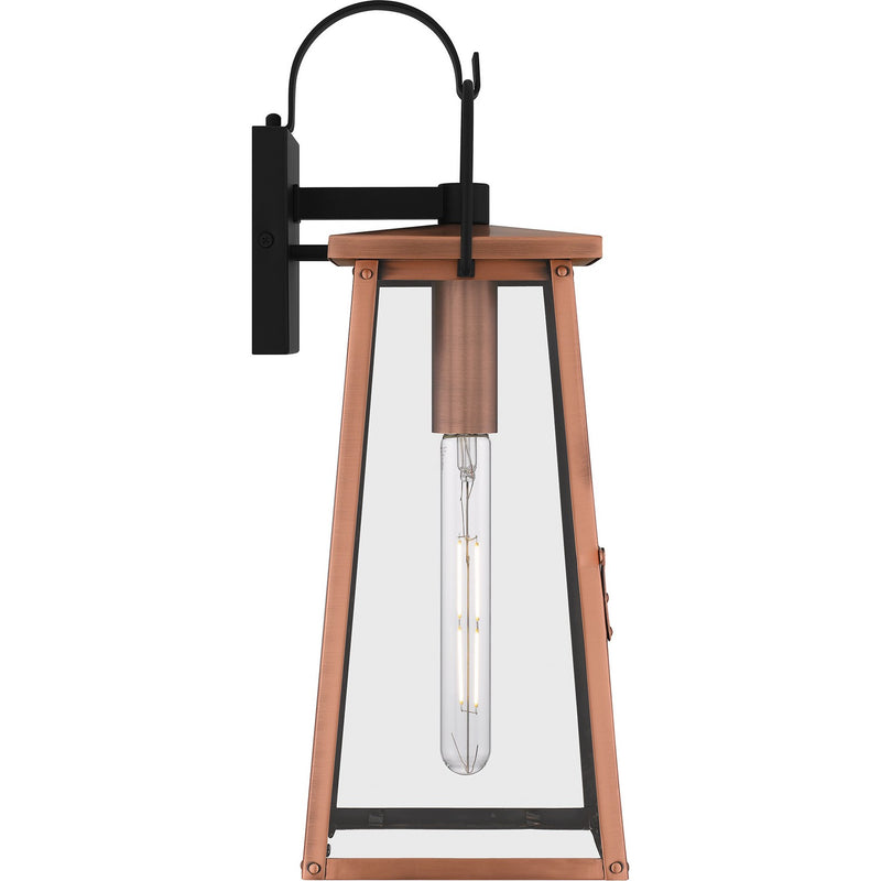 Quoizel CLN8407AC One Light Outdoor Wall Mount, Aged Copper