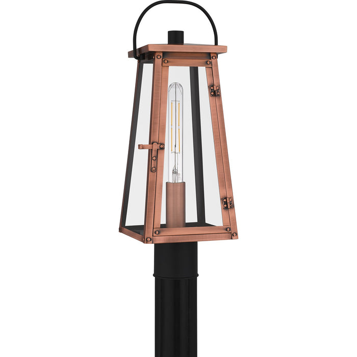 Quoizel CLN9007AC One Light Outdoor Post Mount, Aged Copper