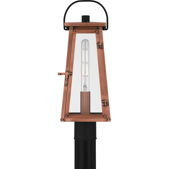 Quoizel CLN9007AC One Light Outdoor Post Mount, Aged Copper