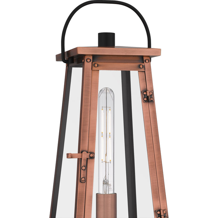 Quoizel CLN9007AC One Light Outdoor Post Mount, Aged Copper