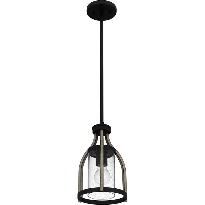 Quoizel CNE1508MBK One Light Mini Pendant, Matte Black