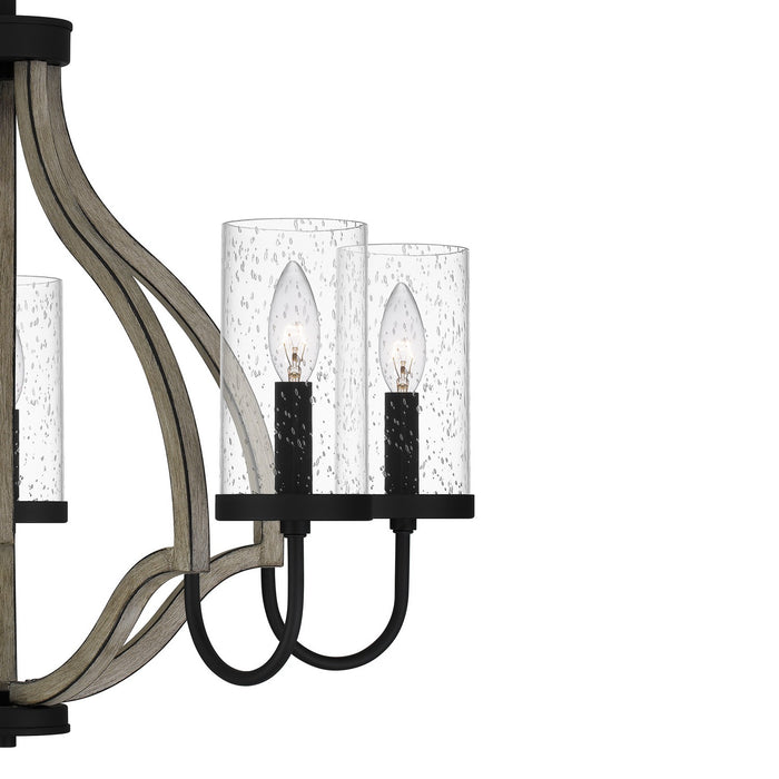 Quoizel CNE5026MBK Five Light Chandelier, Matte Black