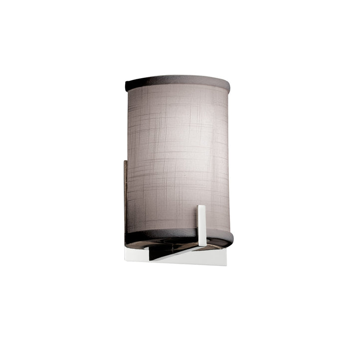Justice Designs FAB-5531-GRAY-CROM One Light Wall Sconce, Polished Chrome