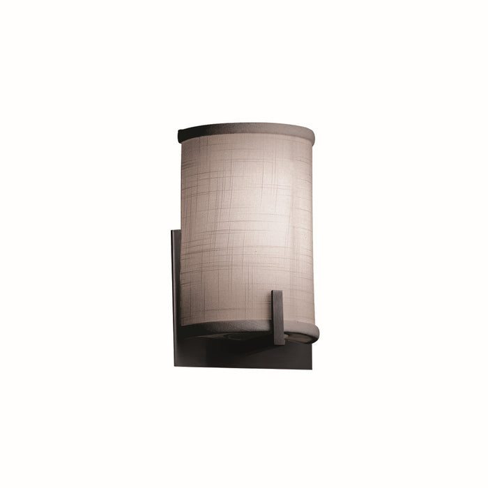Justice Designs FAB-5531-GRAY-MBLK One Light Wall Sconce, Matte Black