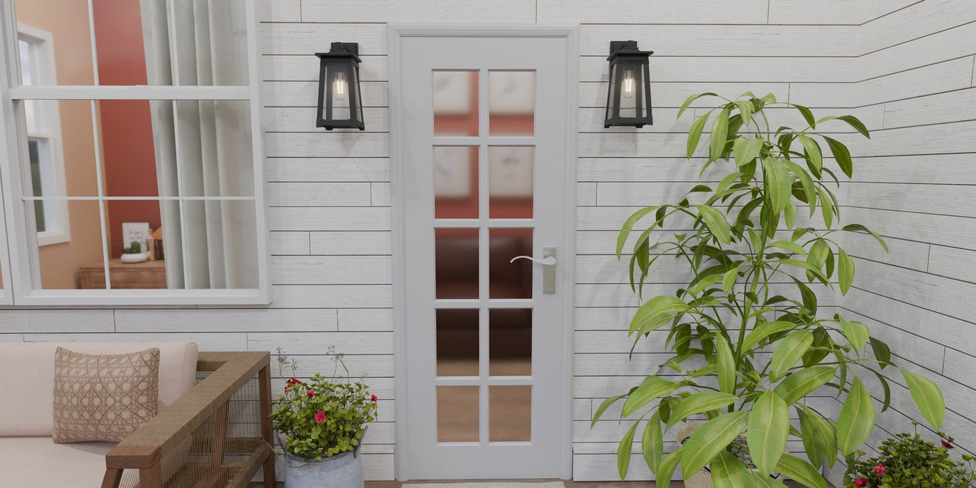 Quoizel DCH8406MBK One Light Outdoor Wall Mount, Matte Black