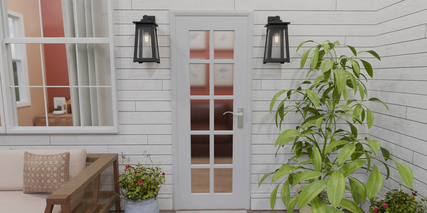 Quoizel DCH8408MBK One Light Outdoor Wall Mount, Matte Black