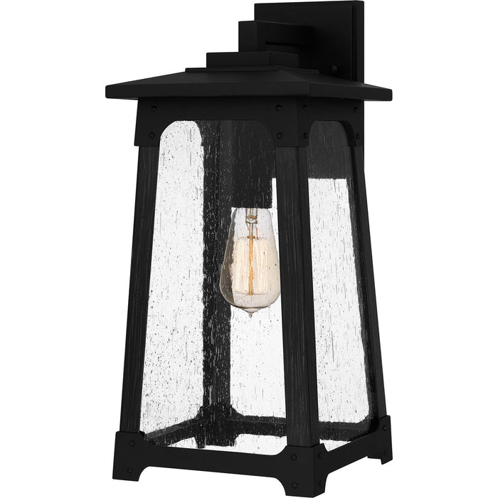 Quoizel DCH8408MBK One Light Outdoor Wall Mount, Matte Black