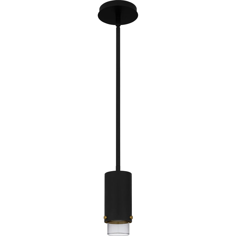 Quoizel EIO1503MBK One Light Mini Pendant, Matte Black