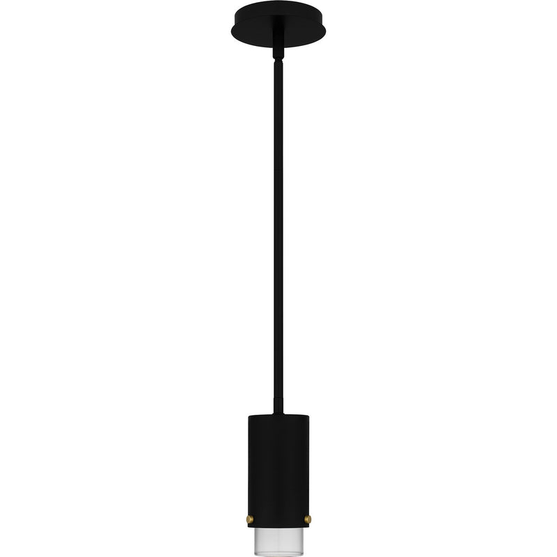 Quoizel EIO1503MBK One Light Mini Pendant, Matte Black