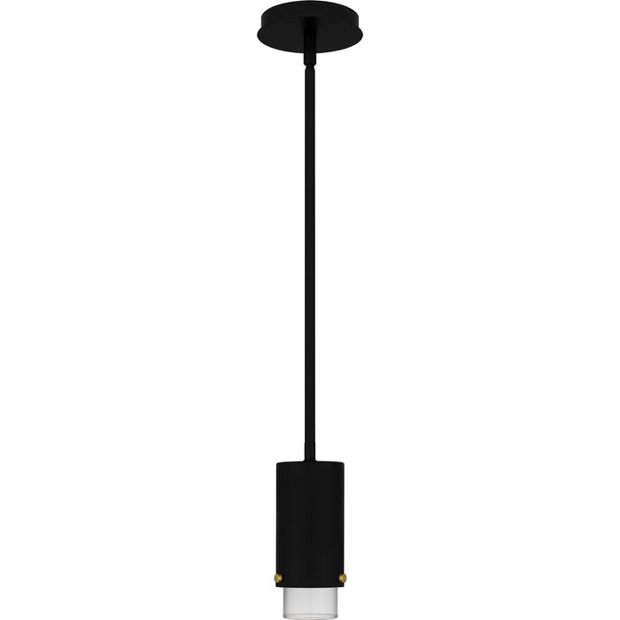Quoizel EIO1503MBK One Light Mini Pendant, Matte Black