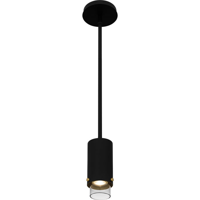 Quoizel EIO1503MBK One Light Mini Pendant, Matte Black