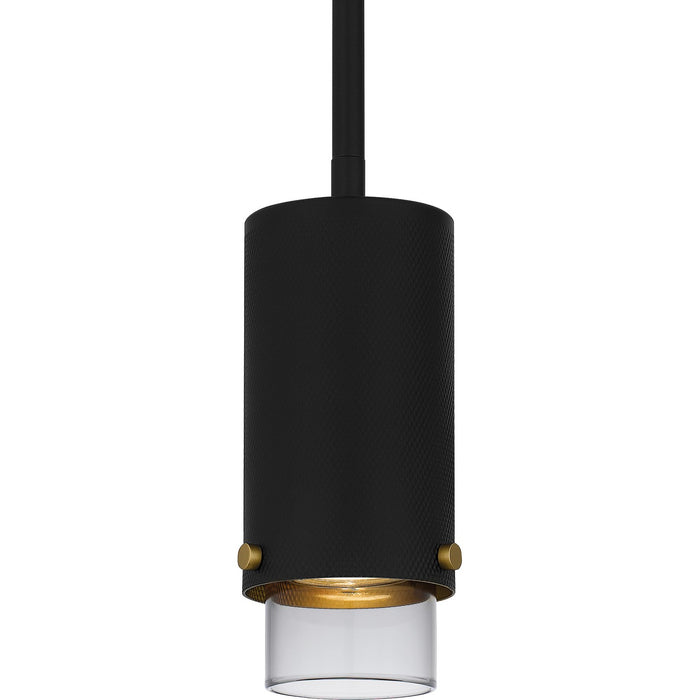 Quoizel EIO1503MBK One Light Mini Pendant, Matte Black