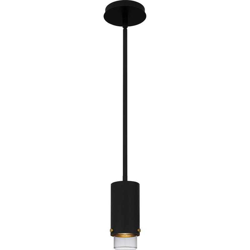 Quoizel EIO1503MBK One Light Mini Pendant, Matte Black