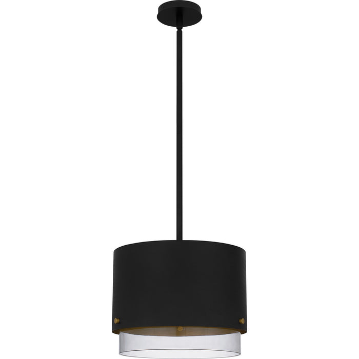 Quoizel EIO1814MBK Three Light Pendant, Matte Black