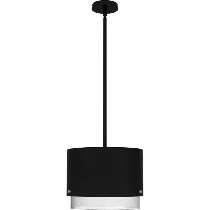 Quoizel EIO1814MBK Three Light Pendant, Matte Black