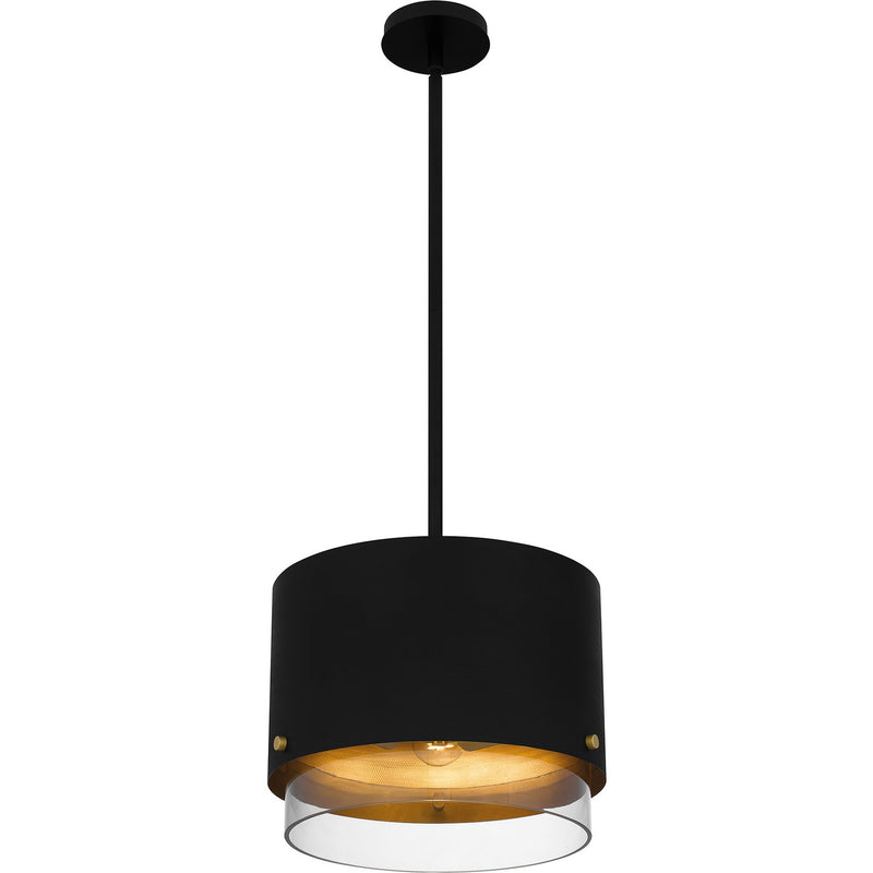 Quoizel EIO1814MBK Three Light Pendant, Matte Black