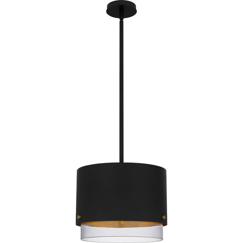 Quoizel EIO1814MBK Three Light Pendant, Matte Black