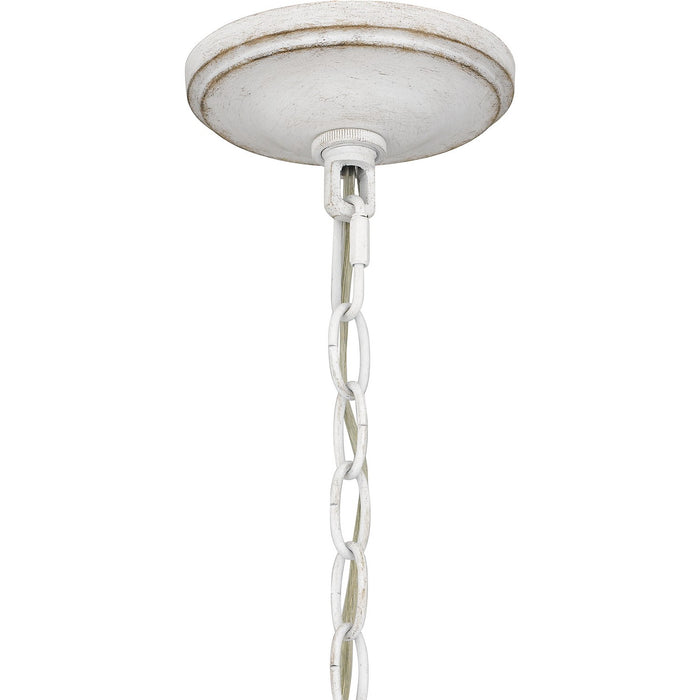 Quoizel FLA5026AWH Five Light Chandelier, Antique White