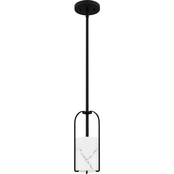 Quoizel FRB1505MBK One Light Mini Pendant, Matte Black