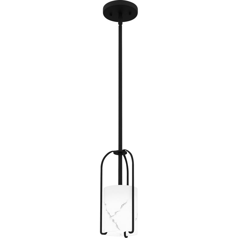Quoizel FRB1505MBK One Light Mini Pendant, Matte Black