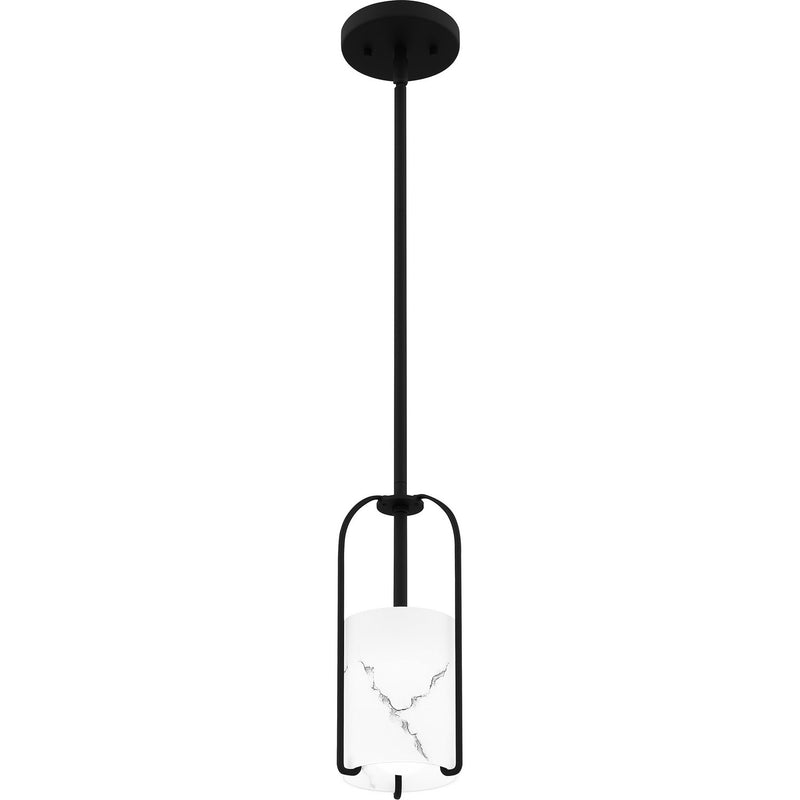 Quoizel FRB1505MBK One Light Mini Pendant, Matte Black