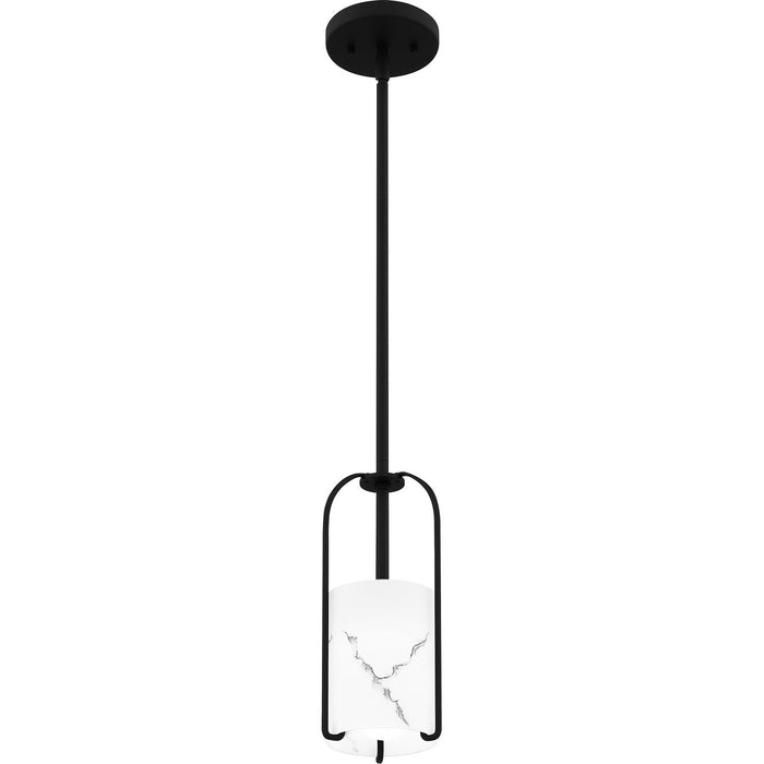 Quoizel FRB1505MBK One Light Mini Pendant, Matte Black