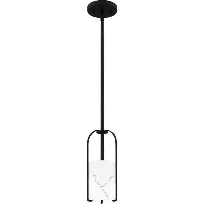 Quoizel FRB1505MBK One Light Mini Pendant, Matte Black