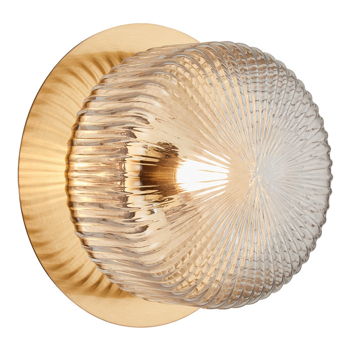 Matteo Lighting S01301AGCL LED Wall Sconce, Aged Gold Brass