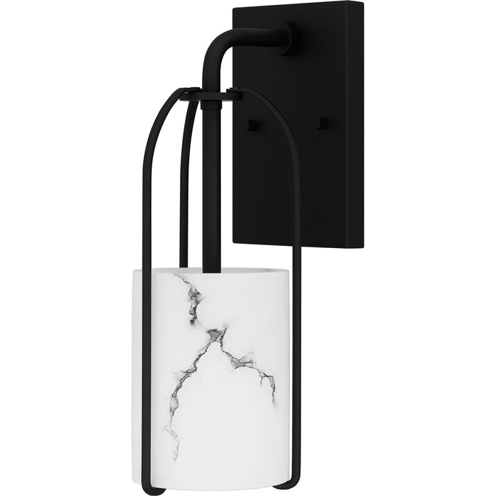 Quoizel FRB8704MBK One Light Wall Sconce, Matte Black