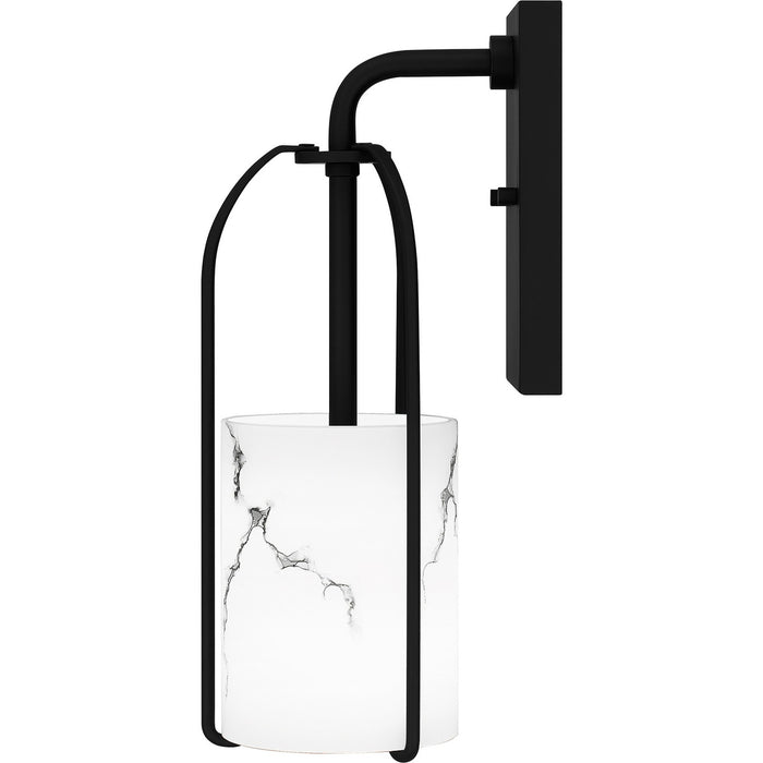 Quoizel FRB8704MBK One Light Wall Sconce, Matte Black