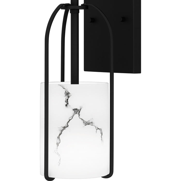 Quoizel FRB8704MBK One Light Wall Sconce, Matte Black