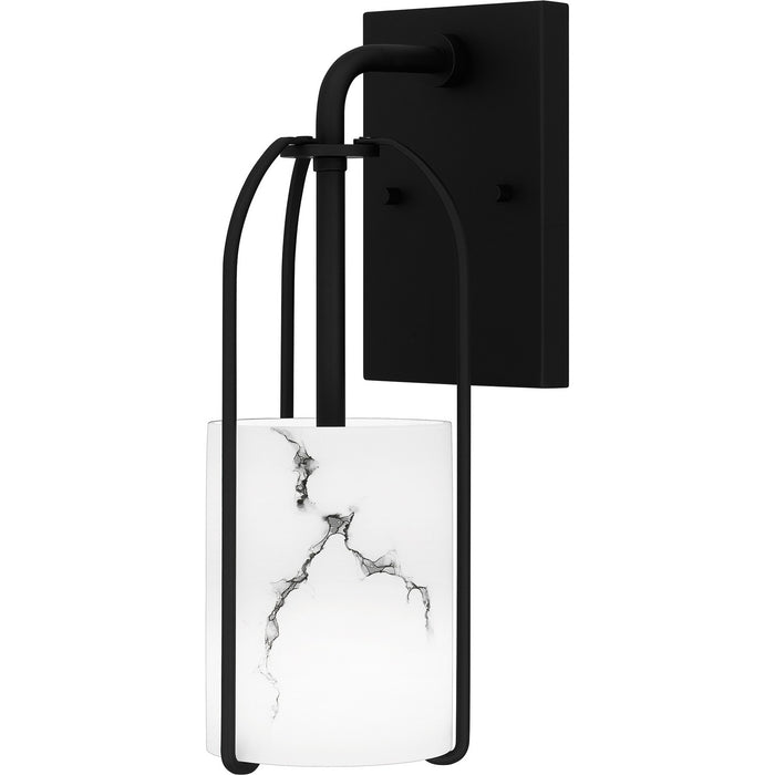 Quoizel FRB8704MBK One Light Wall Sconce, Matte Black