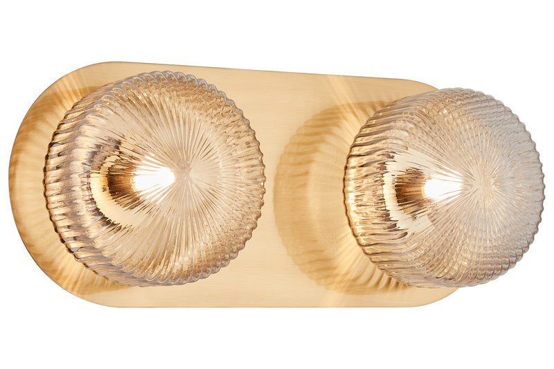Matteo Lighting S01302AGCL LED Wall Sconce, Aged Gold Brass