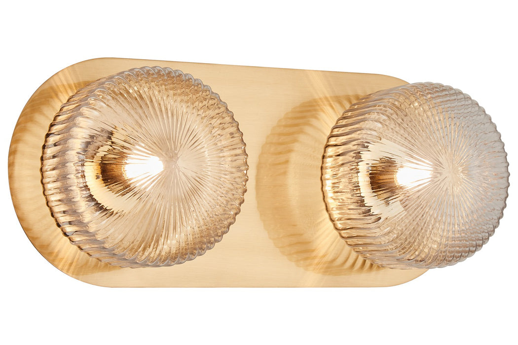 Matteo Lighting S01302AGCL LED Wall Sconce, Aged Gold Brass